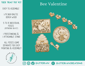 Bee Valentine Tier Tray DIY Kit – Glitter Luv